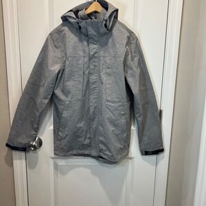 GILLZ Men's Heathered Gray Hooded Waterproof Outdoor Jacket